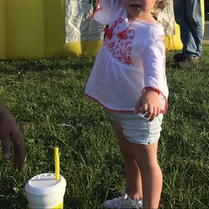 Lucky brand boho 2T bell sleeve top